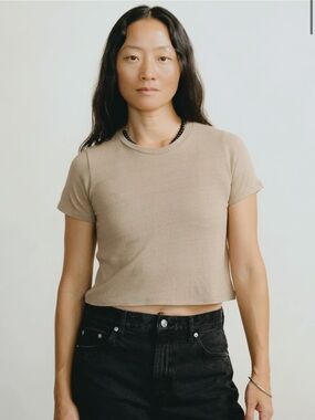 Ozma Lou Tee, Regen Silk Noil Jersey, Tea